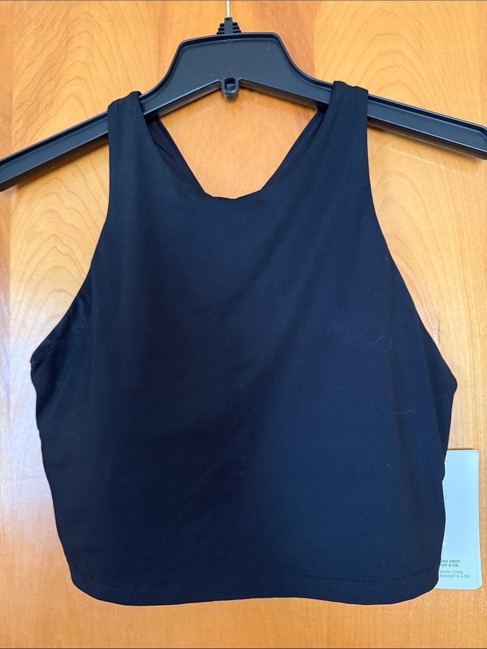 Athleta Black High-Neck Crop Tank Bikini top